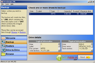 DriveImage XML: Create and restore Backups