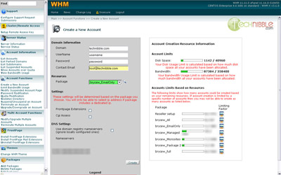 Creating a new account