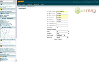 Creating a New Hosting Package