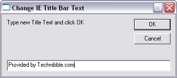 System Properties Branding - Changing the IE Title Bar
