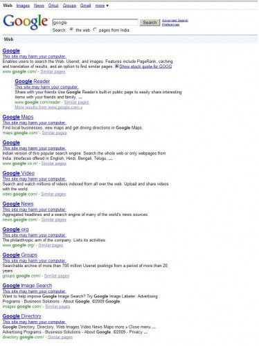 Google Error Google Error