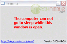 Insomnia - Prevent Windows from Going to Sleep Insomnia - Prevent Windows from Going to Sleep