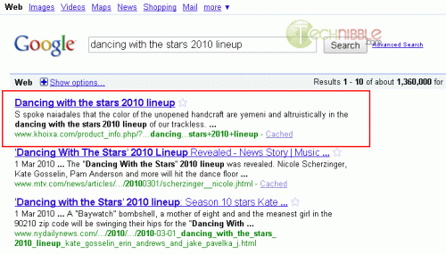 Dancing with the Stars Malware