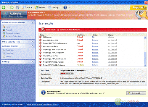 Dancing with the stars Malware - Cleanup Antivirus
