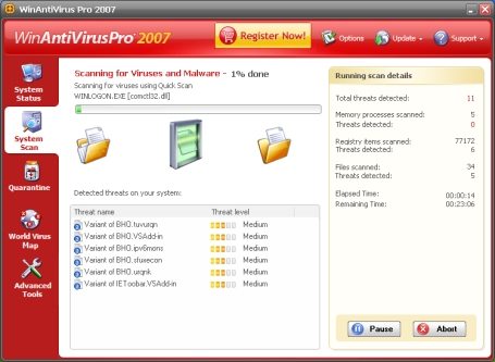 WinAntivirusPro 2007