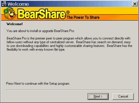 Bearshare Installation Page 1