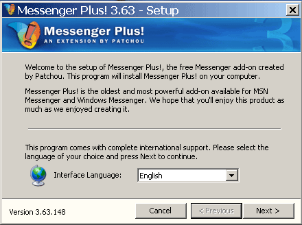 Messenger Plus Setup Page 1