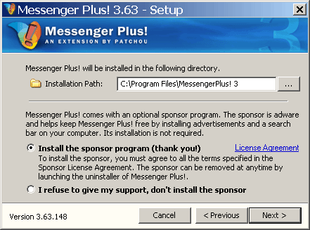 Messenger Plus Setup Page 2