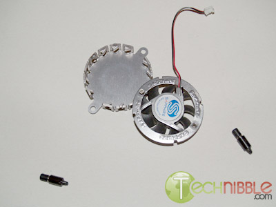 Old Fan and Heatsink Disassembled