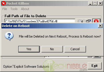 Killbox: File will be deleted on Reboot