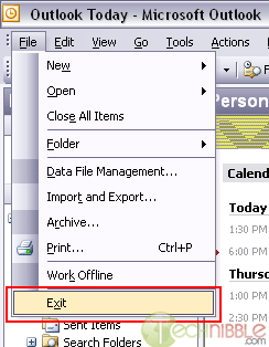 Closing Outlook Properly