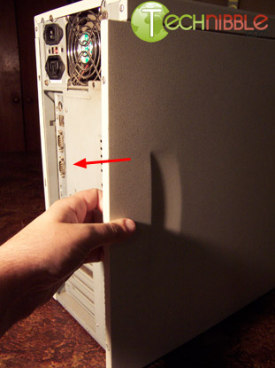 Sliding the case side open