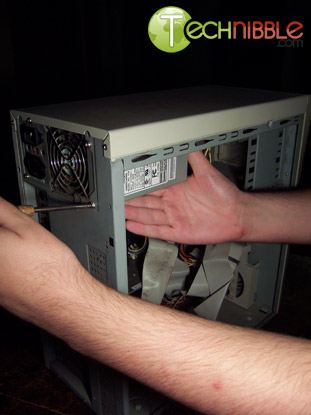 Unscrewing the Power Supply