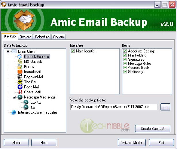 AmicEmailBackup