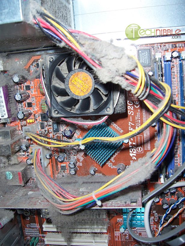 Dust in the CPU and on the Motherboard