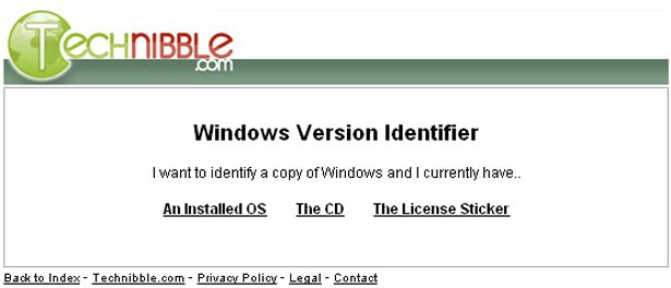 Windows Version Identifier