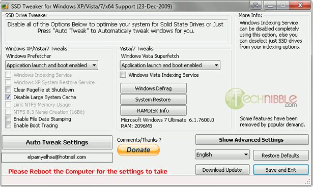 ssd tweaker ssd tweaker