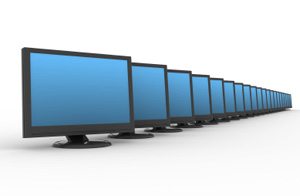Row of Computer Screens