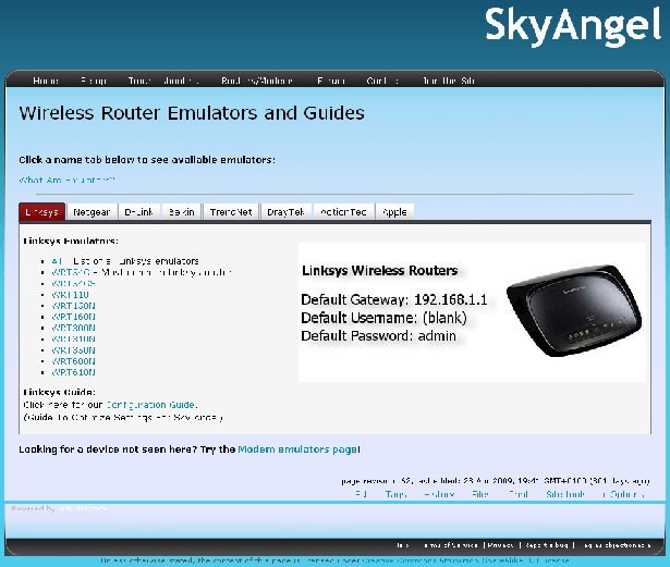 Owl Viewer Slightly SkyAngel Wireless Router Emulators - Emulate the Router Admin