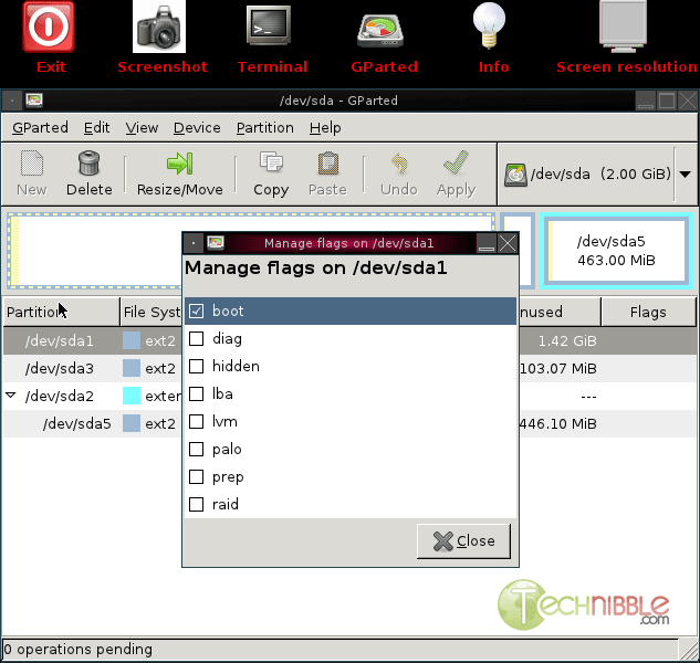 Gparted free partition editor