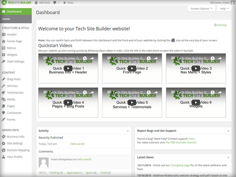 techsitebuilder-dashboard