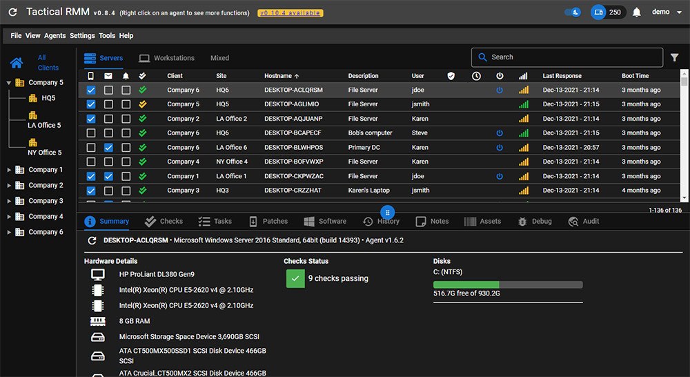 Tactical RMM Dashboard