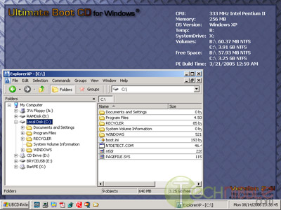 Explorer XP in Ultimate Boot CD for Windows