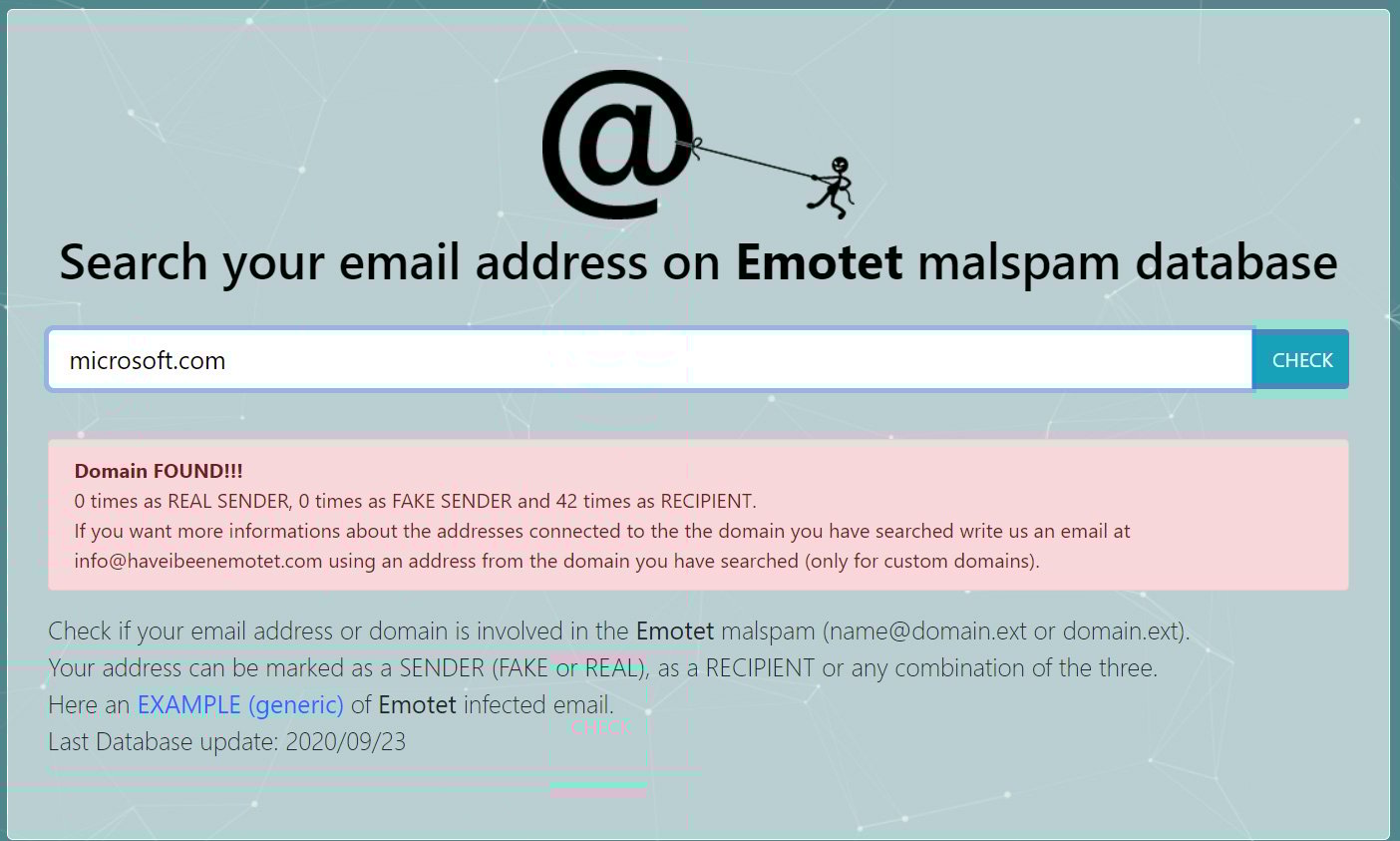 Emotet emails targeting microsoft.com